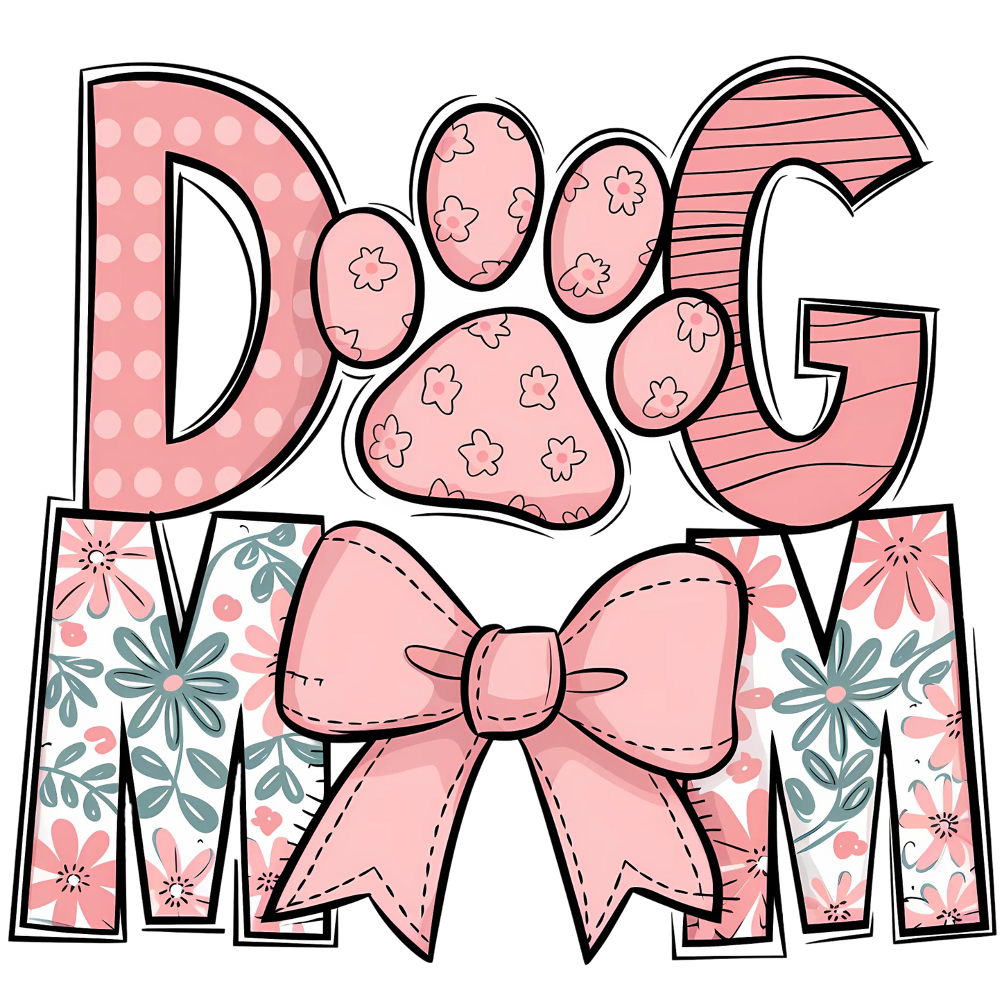Floral Dog Mom: Gang Sheet