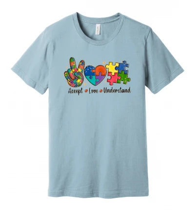 Autism - Accept, Love, Understand Puzzle - T-Shirt