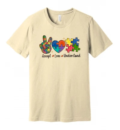 Autism - Accept, Love, Understand Puzzle - T-Shirt