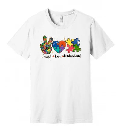 Autism - Accept, Love, Understand Puzzle - T-Shirt