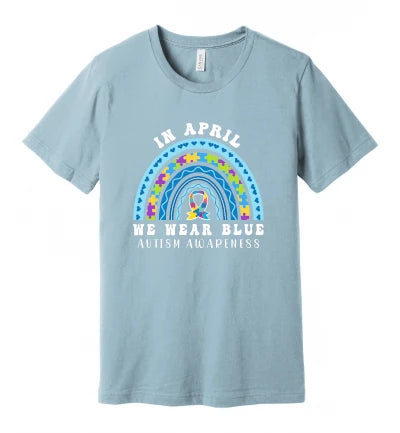 Autism - In April, We Wear Blue - Puzzle Arch - T-Shirt