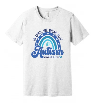 Autism - In April We Wear Blue - Arch Emblem - T-Shirt