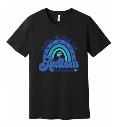 Autism - In April We Wear Blue - Arch Emblem - T-Shirt