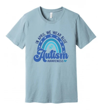 Autism - In April We Wear Blue - Arch Emblem - T-Shirt