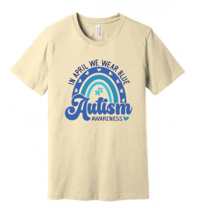 Autism - In April We Wear Blue - Arch Emblem - T-Shirt