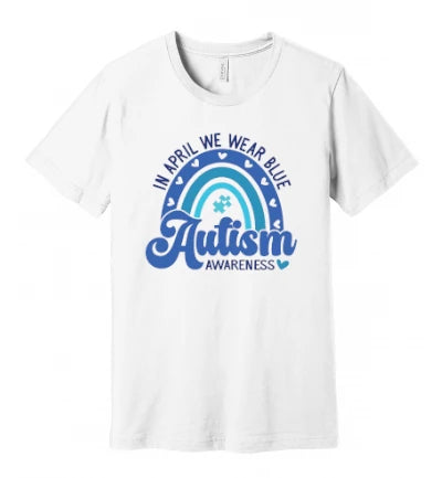 Autism - In April We Wear Blue - Arch Emblem - T-Shirt