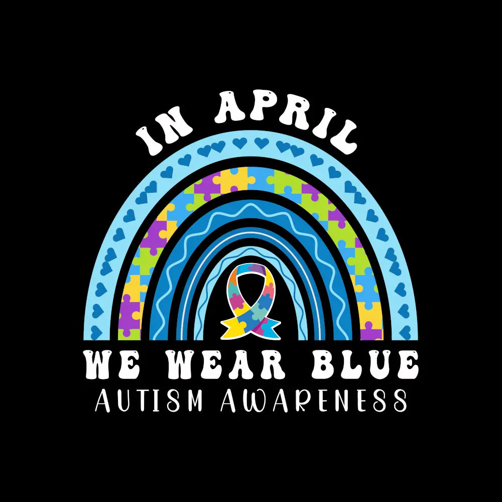 Autism - In April, We Wear Blue - Puzzle Arch: Gang Sheet