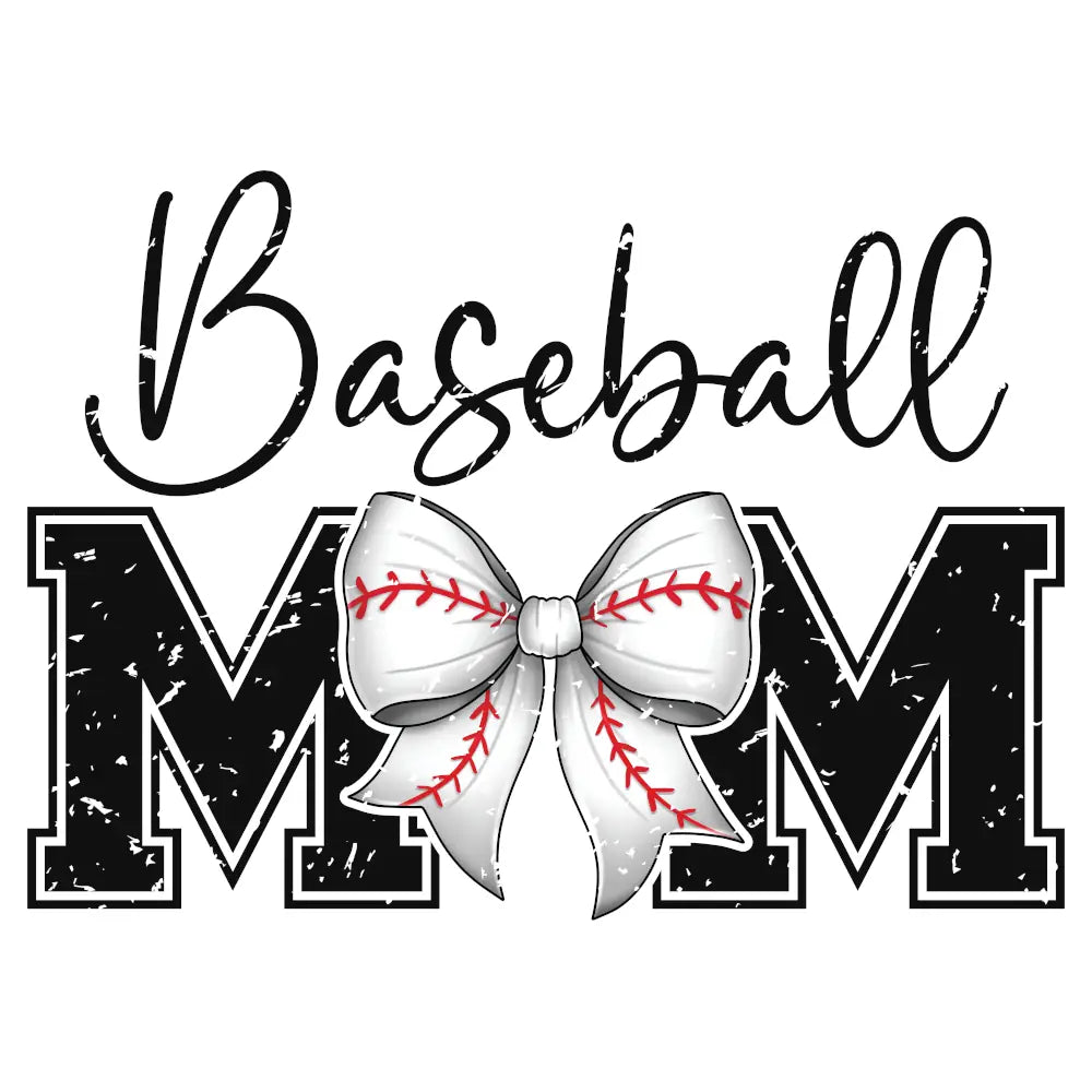 Baseball Mom (Horizontal: Distressed): Gang Sheet