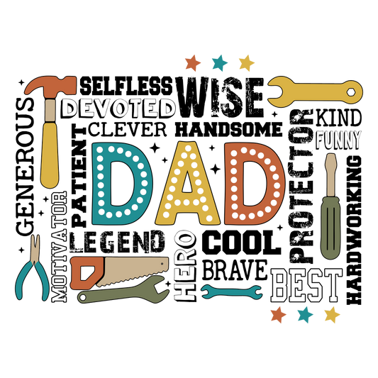 Dad Word Cloud Gang Sheet