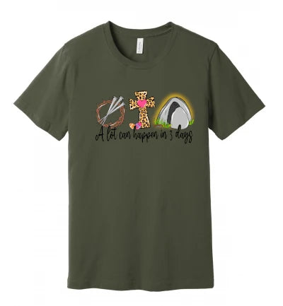 Easter - A Lot Can Happen In 3 Days (Colorful) - T-Shirt