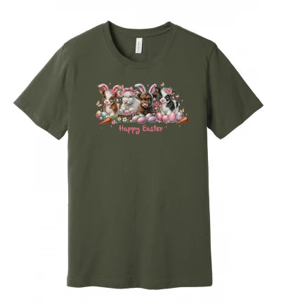 Easter - Cute Cows With Bunny Ears - T-Shirt