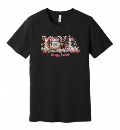 Easter - Cute Cows With Bunny Ears - T-Shirt