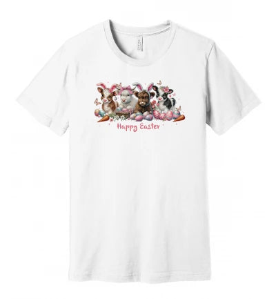 Easter - Cute Cows With Bunny Ears - T-Shirt