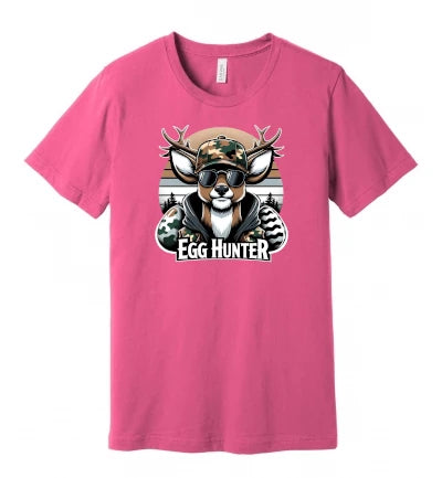 Easter - Egg Hunter - Deer With Camo Hat and Sunglasses - T-Shirt