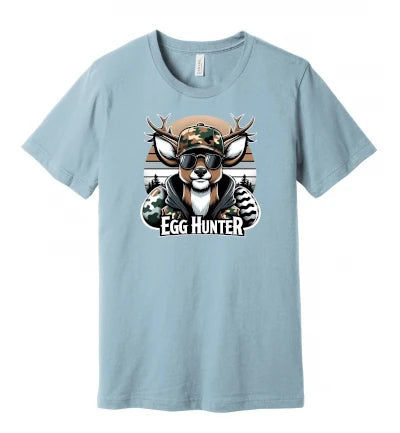 Easter - Egg Hunter - Deer With Camo Hat and Sunglasses - T-Shirt