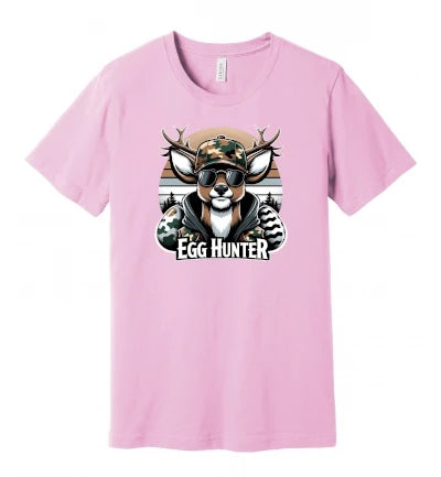 Easter - Egg Hunter - Deer With Camo Hat and Sunglasses - T-Shirt