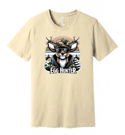 Easter - Egg Hunter - Deer With Camo Hat and Sunglasses - T-Shirt