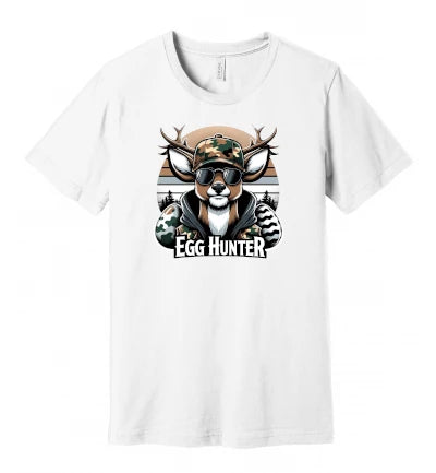 Easter - Egg Hunter - Deer With Camo Hat and Sunglasses - T-Shirt