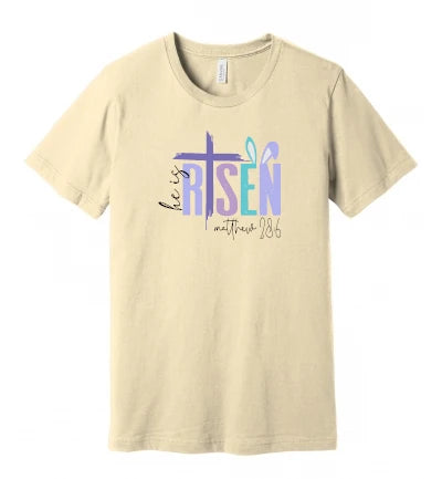 Easter - He Is Risen - Matthew 28:6 - Pastel - T-Shirt