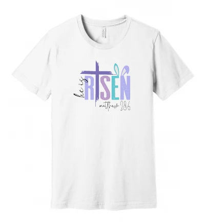 Easter - He Is Risen - Matthew 28:6 - Pastel - T-Shirt