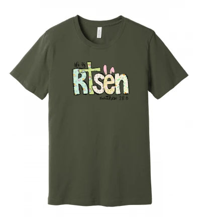 Easter - He Is Risen - Matthew 28:6 - Retro - T-Shirt