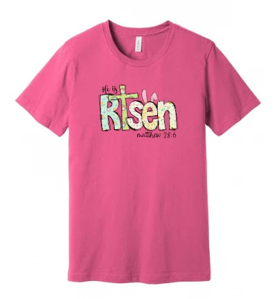 Easter - He Is Risen - Matthew 28:6 - Retro - T-Shirt