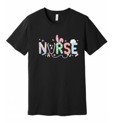 Easter - Nurse Doodle (Distressed) - T-Shirt