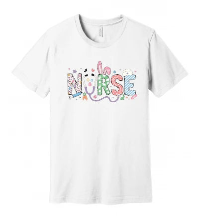 Easter - Nurse Doodle (Distressed) - T-Shirt