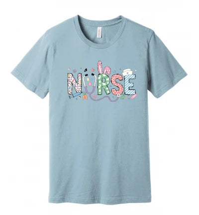 Easter - Nurse Doodle (Distressed) - T-Shirt