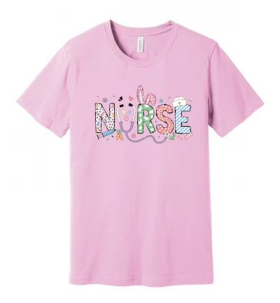 Easter - Nurse Doodle (Distressed) - T-Shirt