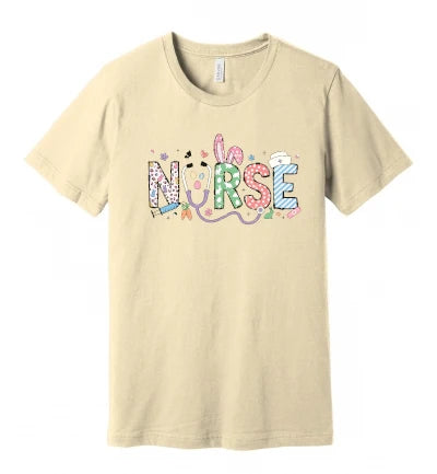 Easter - Nurse Doodle (Distressed) - T-Shirt