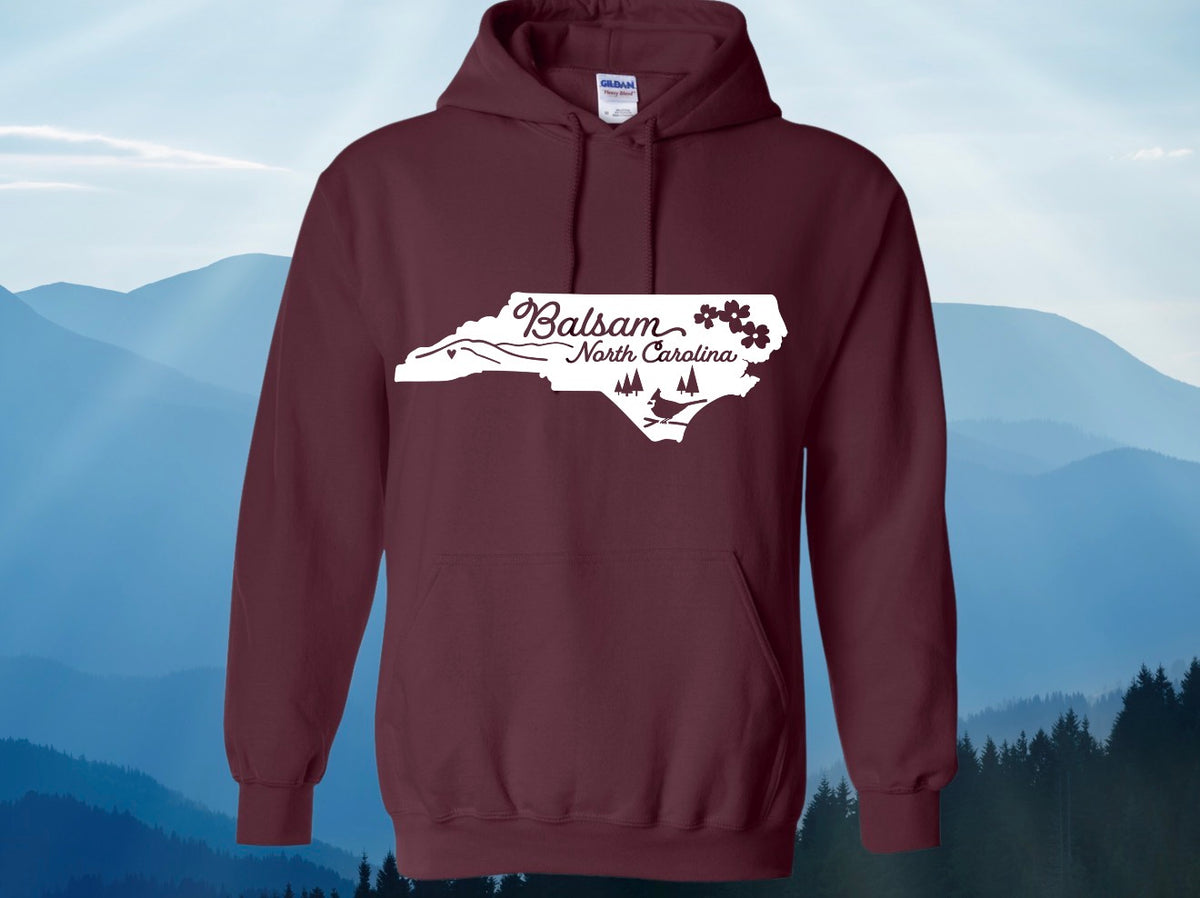 Balsam Community Center: State Map (White Graphic)
