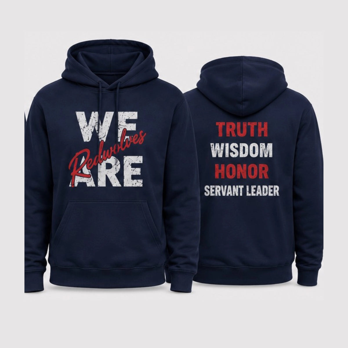 Red Wolves Merch - T-Shirt (Blue) WE ARE Redwolves