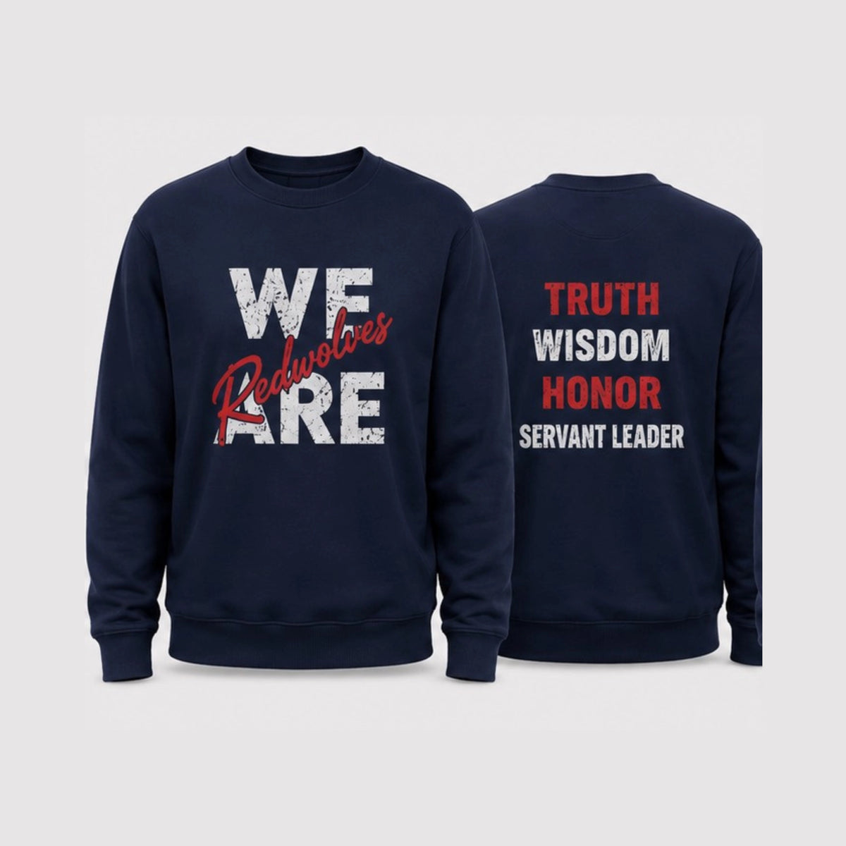 Red Wolves Merch - T-Shirt (Blue) WE ARE Redwolves