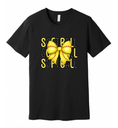 Softball Bow: T-Shirt