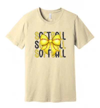 Softball Bow: T-Shirt