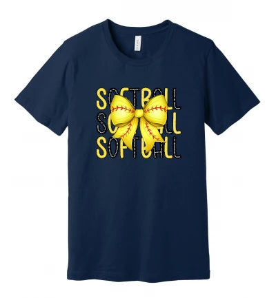 Softball Bow: T-Shirt