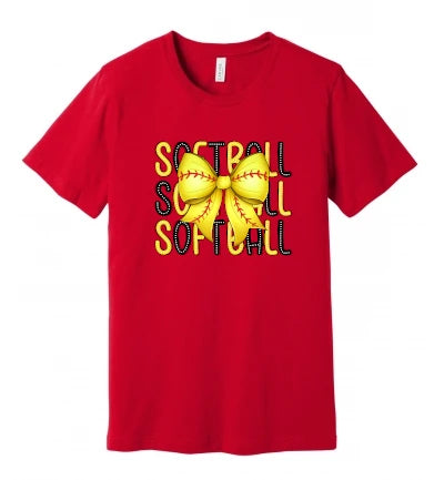 Softball Bow: T-Shirt