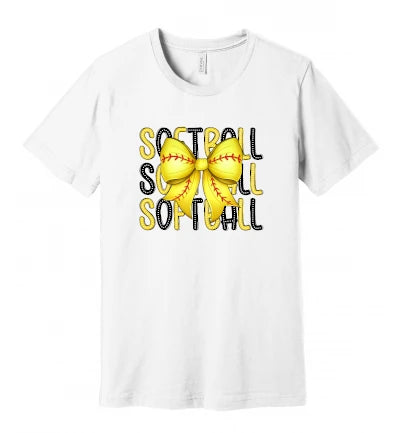 Softball Bow: T-Shirt