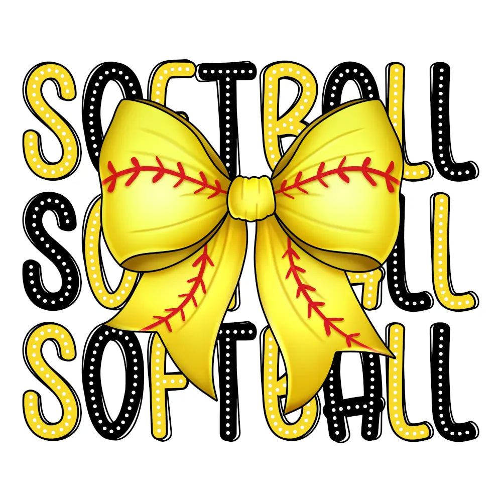 Softball Bow: Gang Sheet