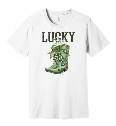 St. Patty's Day Lucky Cowgirl: T-Shirt